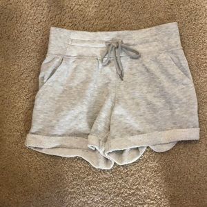 Comfy light gray pajama shorts
